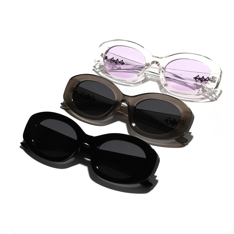 Glasses Small Face Oval Sunglasses Women'S Men'S Sunglasses Street Shooting Trend Outdoor