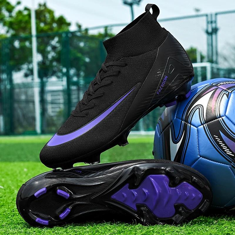 Nuovi Scarponi da Calcio da Uomo Partita Outdoor Tacchetti Lunghi Scarpe da Calcio Tacchetti Comodi Allenamento Sportivo Adulto Traspirante Ragazzi Antiscivolo