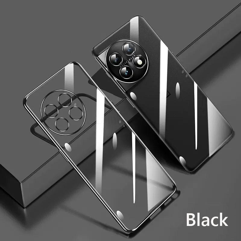 Luxury Plating Soft Clear Back Cover On For OnePlus 11 10 Pro OnePlus11 One Plus 11 10Pro 5G Phone Case Fundas Capa