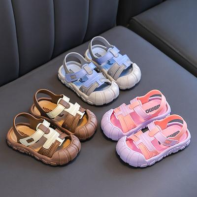 Summer Sandals New Fashion Versatile Girl Shoe Simple Anti Slip Retro Kid Sandals Flat Trendy Soft Cartoon Versatile Boys Shoes