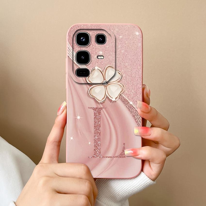 Fashion Pink Letters Casing For Infinix Note 50 40 30 Pro 50X 50S 40X Phone Case Minimalist Style Soft Silicone Durable Shell For Infinix Back Covers