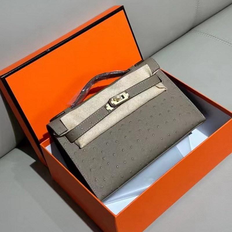 2026 Neue Leder-Damenhandtasche erste Schicht Straußenmuster Rindsleder erste und zweite Generation tragbar Einzel schulter schräg über tragbar Damenhandtasche