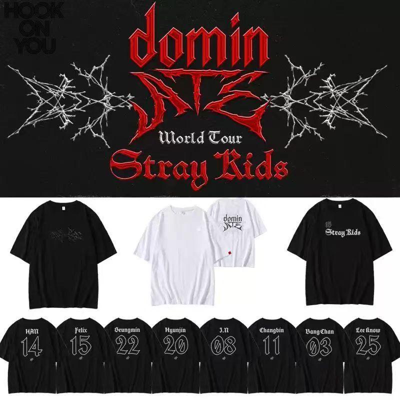 Straykids 2025 Domin ATE Concert T-shirt Kop Star SK