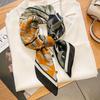 Elegant Floral Scarf for Lady Fashion Square Silk Neck Kerchief Bandana Foulard Soft Hairbands Women  New Bufanda