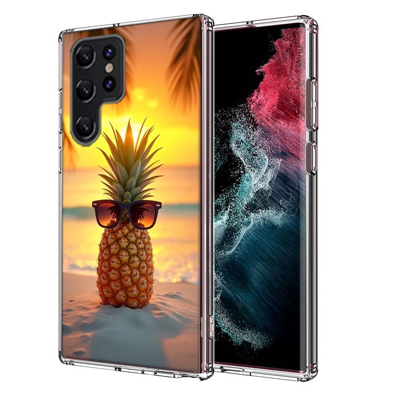 Harvest Pineapple Capa Phone Case For Samsung S26 Ultra S25 Edge Galaxy S23 S21 S20 S24 FE S22 S10 Plus Cover Clear TPU Shell Co