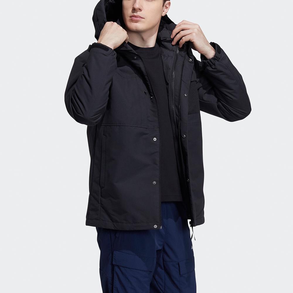 Adidas 3-In-1 Down Jacket with Removable Liner and Hood Men Outerwear Black H20772