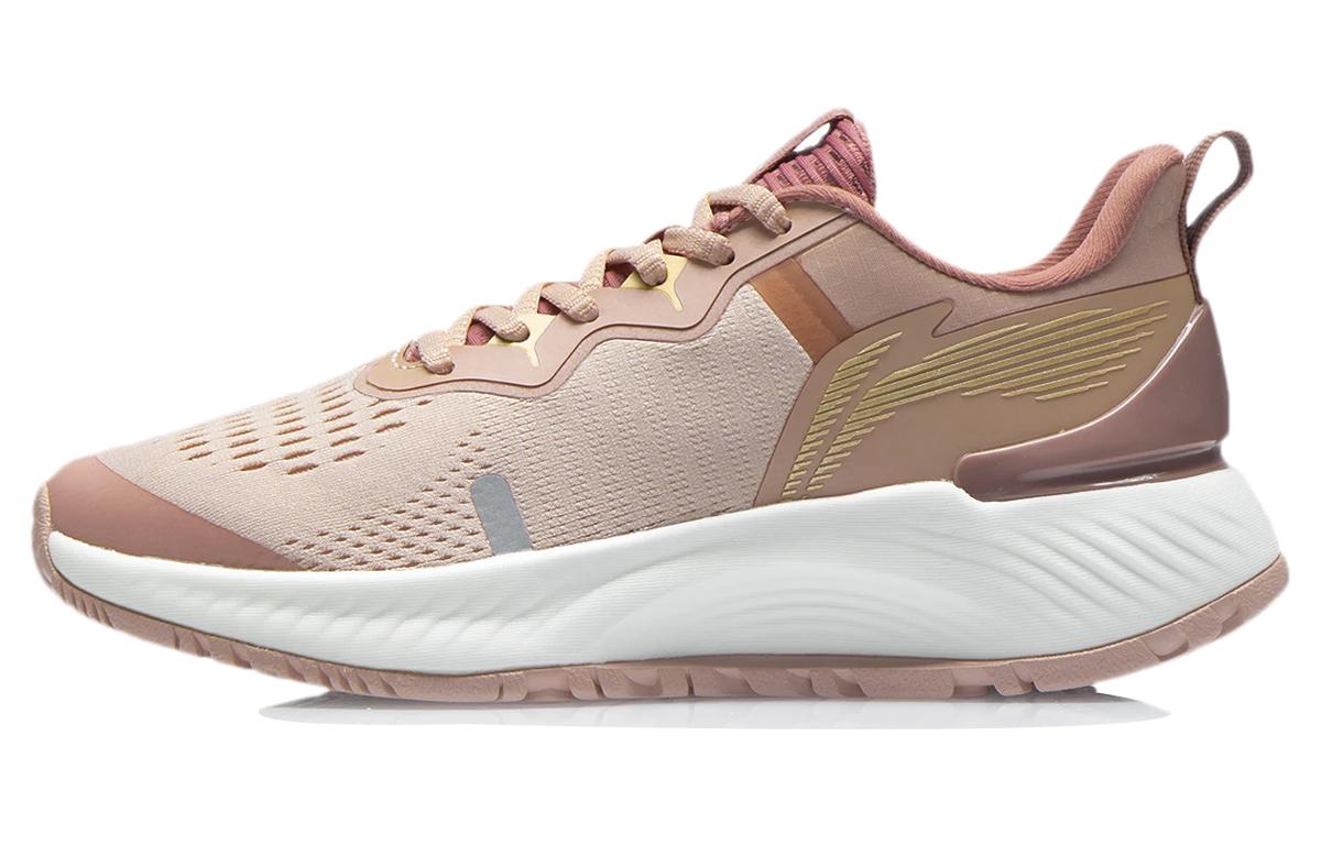 Li Ning YueYing Essential Reflective Cushioning Low top Running Shoes Women s Peach Orange Pink ARHR108-4 35.5