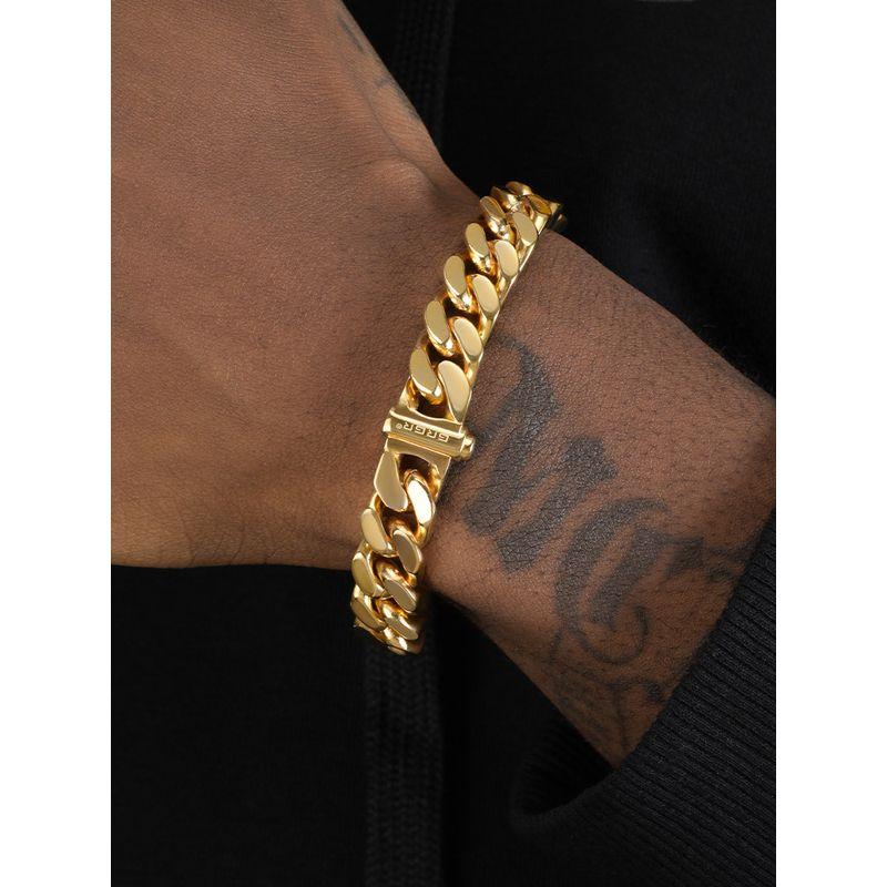 

GRGR Titanium Steel Men s Fashion Hiphop Thick Type Bracelet 18cm