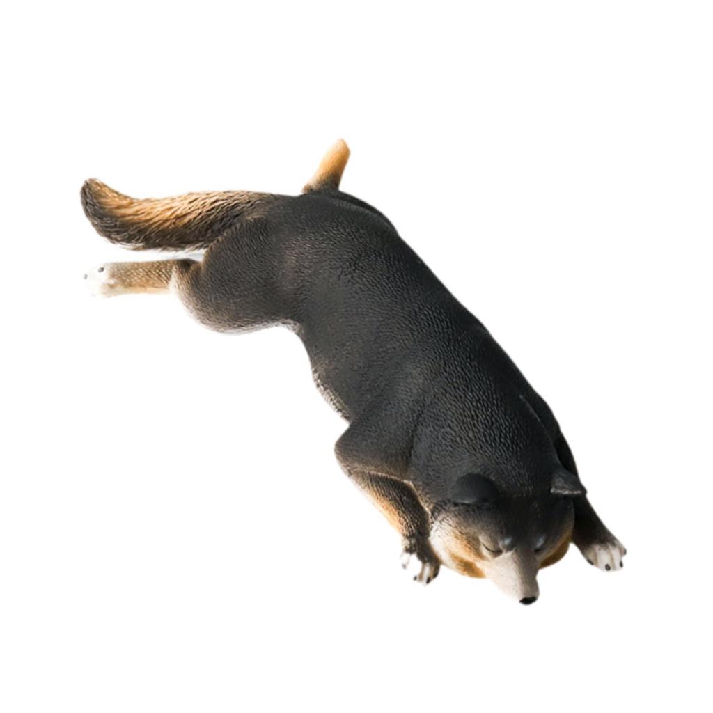 Lifelike Dog Sculpture Model Ornament Figurines Miniacture Toy for Children