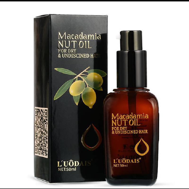Huile capillaire à l'argan 50 ml, lisse pour cheveux bouclés et raides, soin des cheveux secs, crépus et abîmés