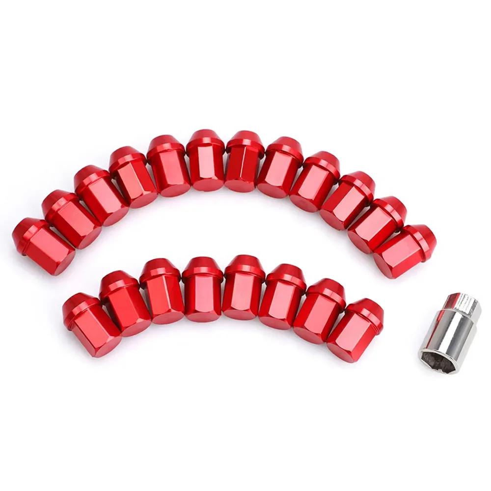 20PCS Aluminum Racing Lug Nuts - M12x1.5/M12x1.25 (35mm) Anti-Theft Wheel Nuts for Nissan/Toyota/Honda/Ford