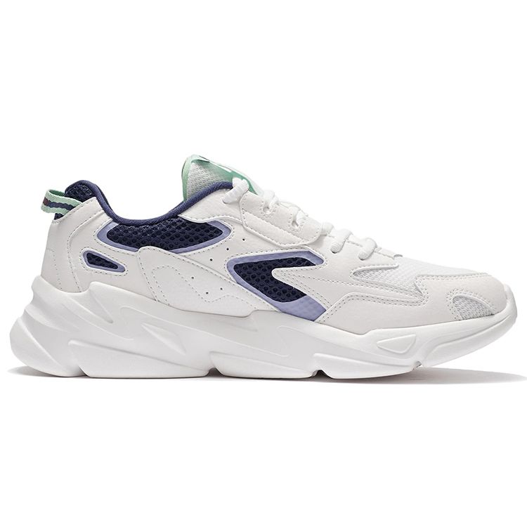 Li Ning Jing Ying Non-Slip Wear-Resistant Low-Top Sports Casual Shoes Men Sneakers White Blue AGLS053-3