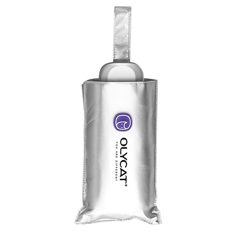 OLYCAT Titanium Silver Compact Anti-UV Sun Umbrella, Small Folding Design for Women