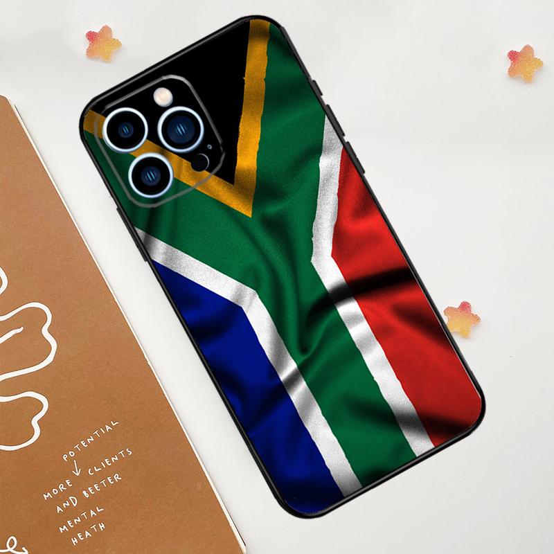 South African Flag Phone Case For iPhone 17 Pro Max 14 13 12 11 15 16 Pro Max mini 15 Plus 16e 17 Air Funda