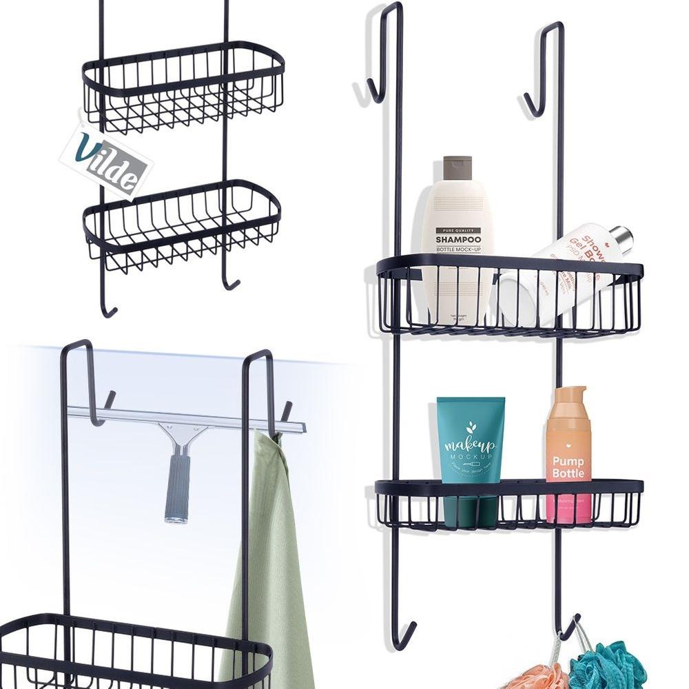 Hanging Shower Caddy Black 54.5cm