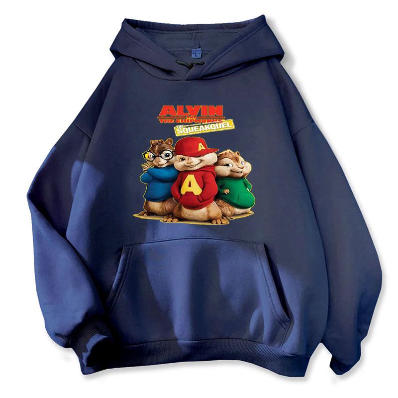 Abbigliamento Sportivo Casual Felpa con Cappuccio da Donna Costume di Halloween Scoiattolo Pullover da Donna Tendenza