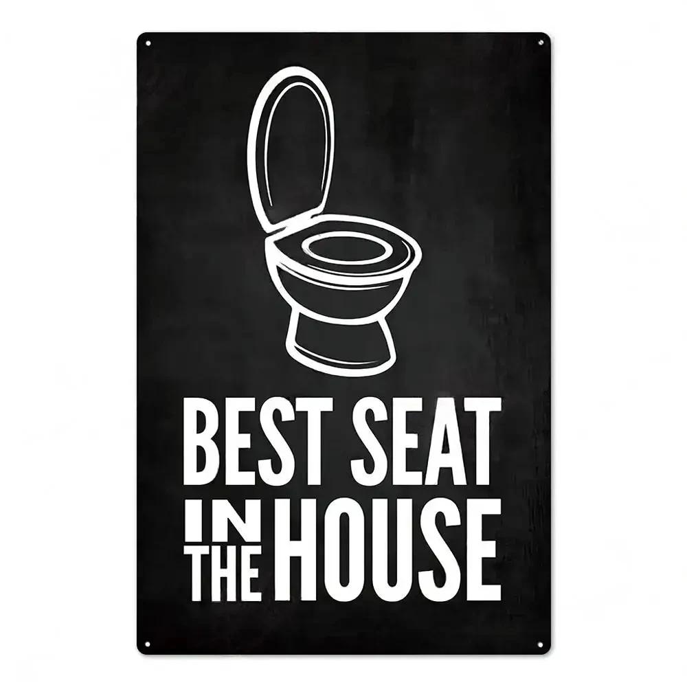 Vintage Funny WC Metal Sign Plaque - Lavatory Toilettes Design - Wall Art Perfect for Bar Club Bathroom Restroom Decoration