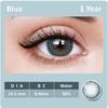Color Contact Lenses 1 Pair for European Blend Effect Green and Purple and Gray Eyes 14.5mm Yearly Use Soft Lens