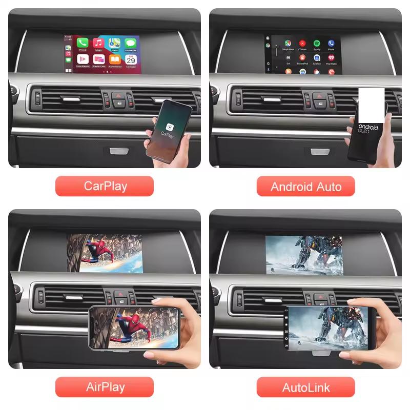 AUTOABC Wireless CarPlay Android Auto For BMW 5 Series F10 F11 2012-2017 CIC NBT Radio Multimedia Playback Airplay Navigation