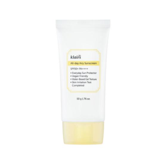 Klairs All-Day Airy Sunscreen SPF50+ PA++++ Lightweight UV Protection Sun Cream 50g