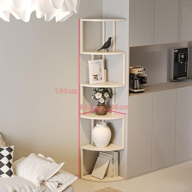 Scaffale Domestico Nordico Multi-strato Angolare Libreria in Ferro da Pavimento a Soffitto Integrato a Parete Libreria per Soggiorno Scaffale a Cubi