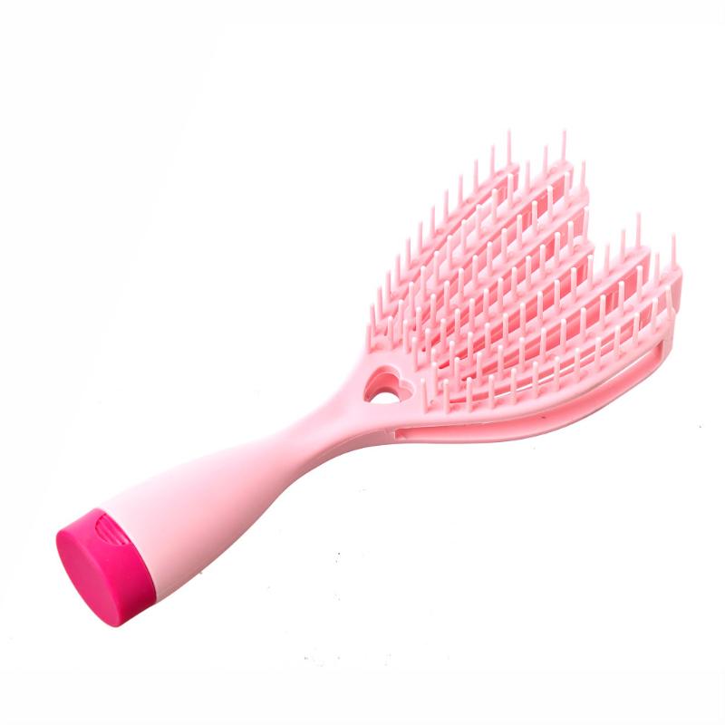 Portable Hair Comb Elastic Hollowed-out Fluffy Comb Women's Dry and Wet Dual-purpose Smooth Knot-free Anti-static Massage Comb