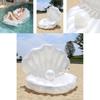 Stylish White Pearl Seashell Water Float Bed For Adults Pvc Material