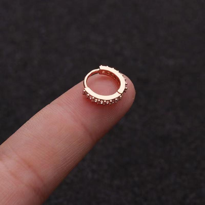 Zircon Korean-Style Diamond Ear Cuffs & Hoop Studs