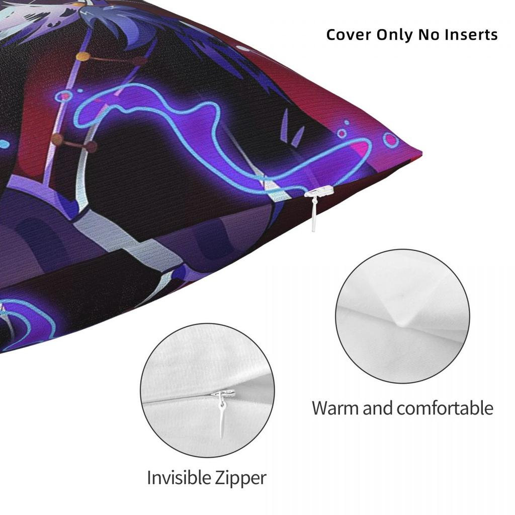 Helluva Boss Cartoon Square Pillowcase Cushion Cover Pillow Case Throw Pillow Cover for Home Bedroom Car