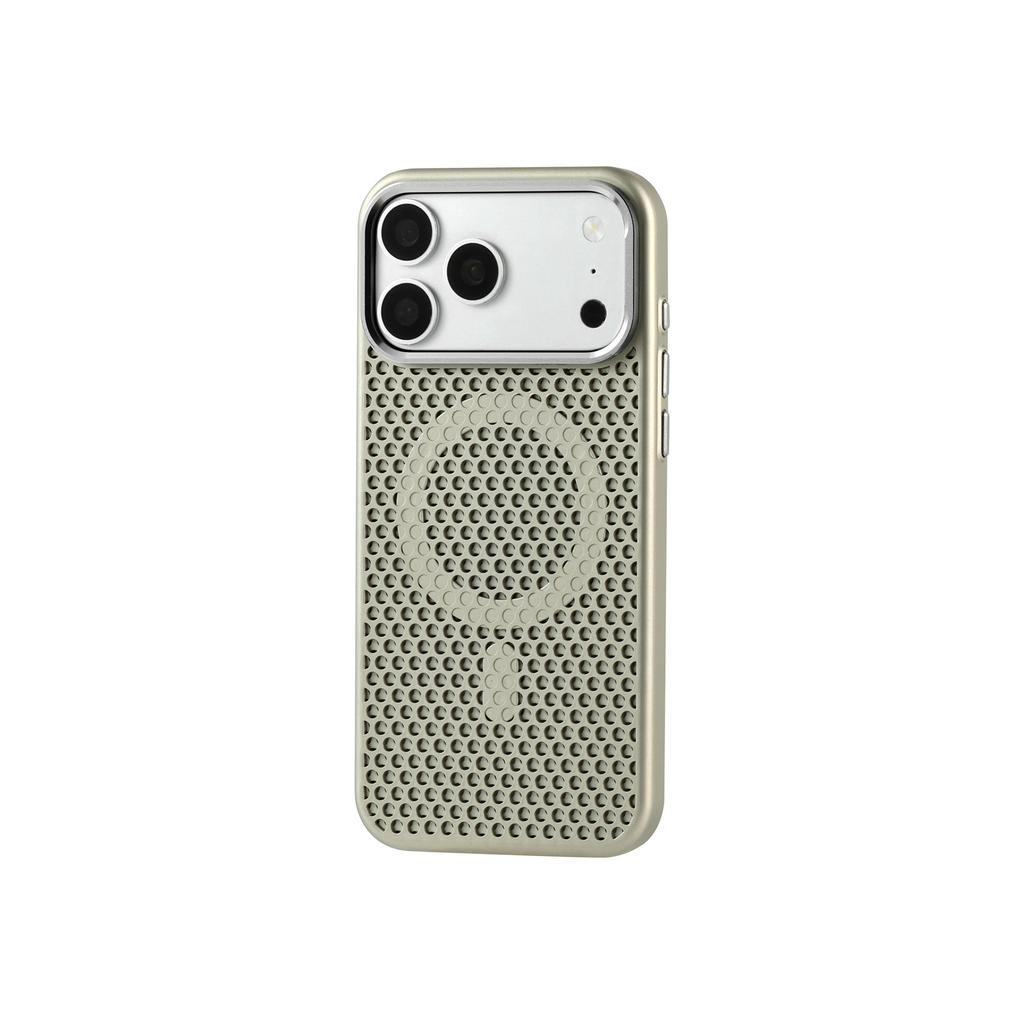 Honeycomb Grid Breathable For Magsafe Case For iPhone 17 Air 16 15 14 13 12 Pro Max Plus Alloy Lens Magnetic Hard PC Back Cover