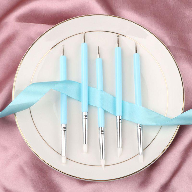 Silicone Double-Ended Nail Art & Rhinestone Applicator Set