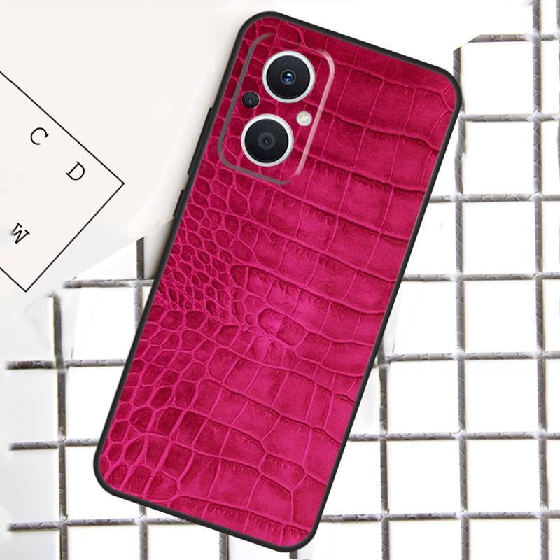 Crocodile Pattern Print Phone Case For OPPO Reno 8T 7 8 Lite 14F 14 13 12 11 F 10 Pro OPPO Find X8 X6 X5 Pro Cover