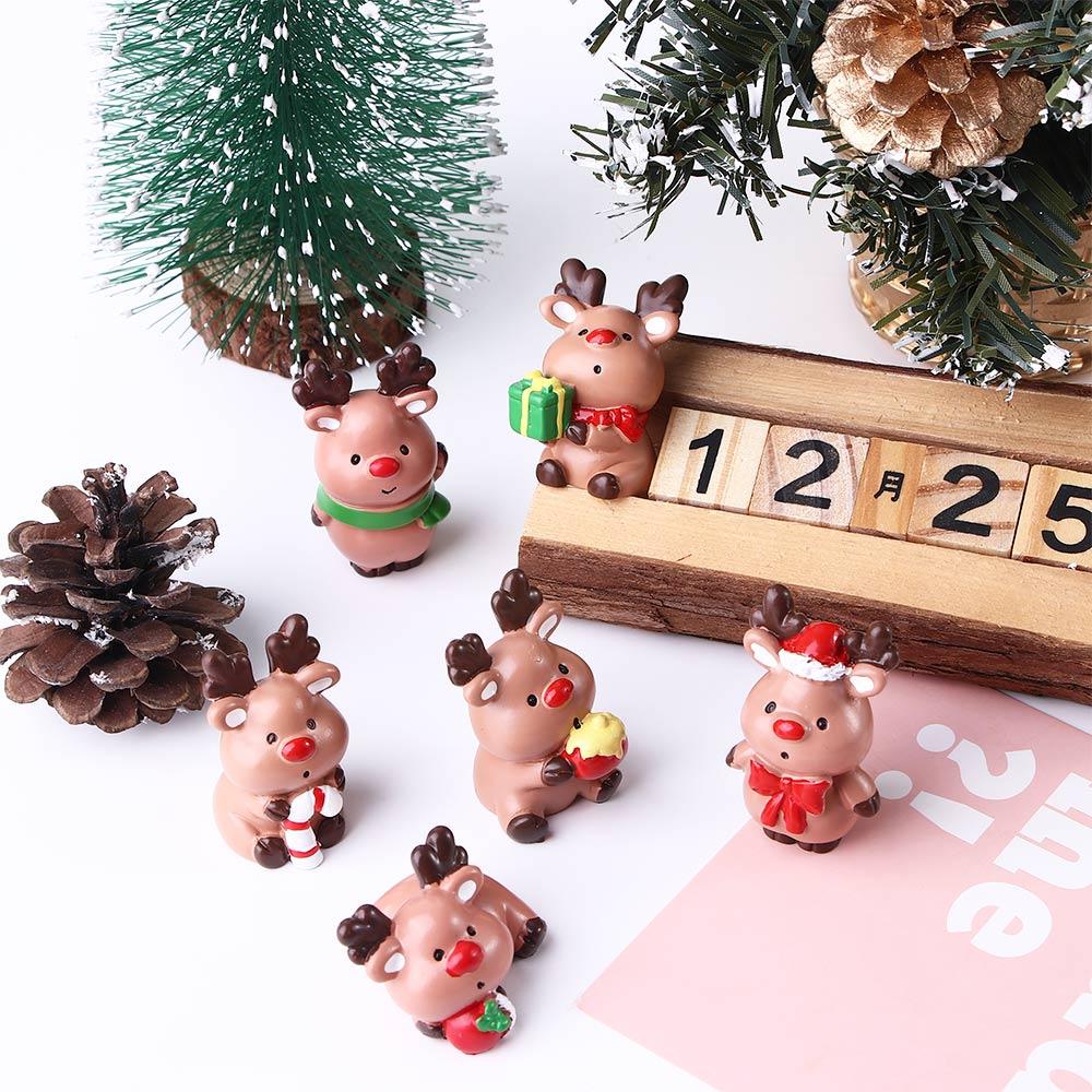 

Фигурки из смолы, серия лосей, микропейзаж, украшение в виде лося, рождественские украшения, принадлежности для украшения