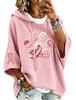 Women's Casual Hoodie with Breast Print Loose Fit Pullover