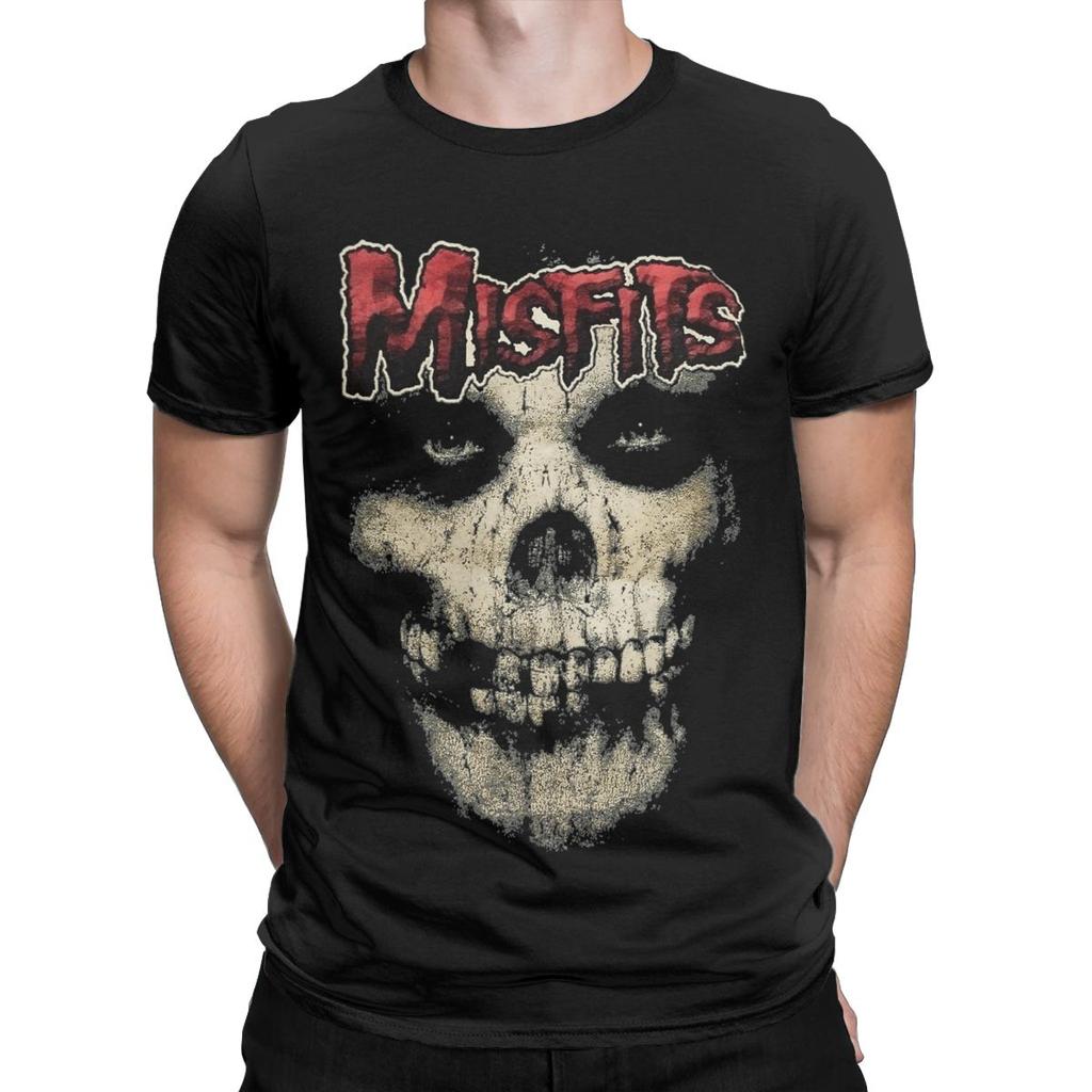 Misfits T-Shirts for Men Humor 100% Cotton Tee Shirt Round Neck Short Sleeve T Shirts Gift Clothes