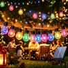 Solar Christmas Lights Shatterproof Bulbs 8 Lighting Modes, Auto on/Off Waterproof Indoor Outdoor String Lights for Patio Garden Christmas Party Decor