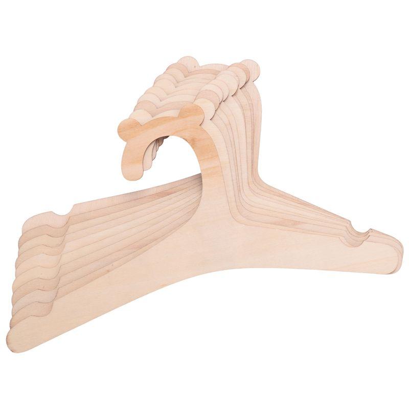 M-Modern-10 Pcs Wooden Hanger For Baby Clothes Natural Wood Hanger For Baby Clothes Hanger Rack Room Nursery Decor For Kids