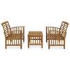 VidaXL Garden Furniture 3 Pcs Solid Acacia Wood