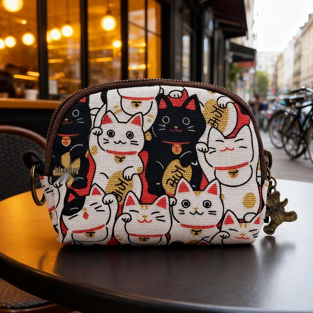 Japanese Cartoon Kaka Tribe Keychain Coin Purse for Women