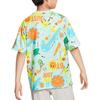 Nike Letter Pattern Printed Round Neck Loose Short Sleeve T-Shirt Kids Tops Ice-Blue FQ0705-346