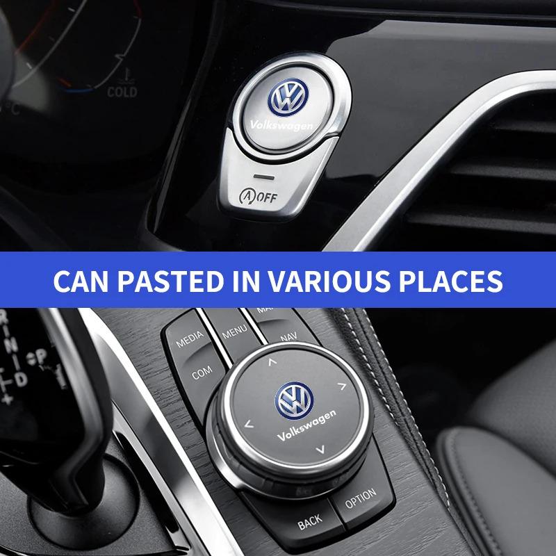 SVLHP1 New Car 3D Metal Sticker Steering Wheel Interior Sticker For VW Volkswagen CC Polo 6R Golf 5 6 7 8 MK7 MK4 MK6 Passat B6 B8 T5