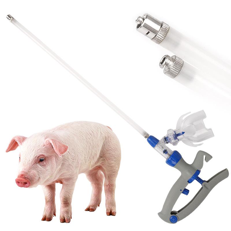 Veterinary Syringe Extended Injection Tube Continuous Syringe Injection Extension Rod Pig Cow Sheep Horse Syringe Vaccine Device