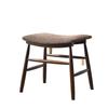 Tufted Makeup Stool Solid Wood - Scandinavian Vanity Chair with Pillow, Upholstered Bedroom Bench for Dressing Table & Entryway