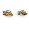 Excellent CHANEL Earring Faux Pearl COCO Mark gold Women 93A Used