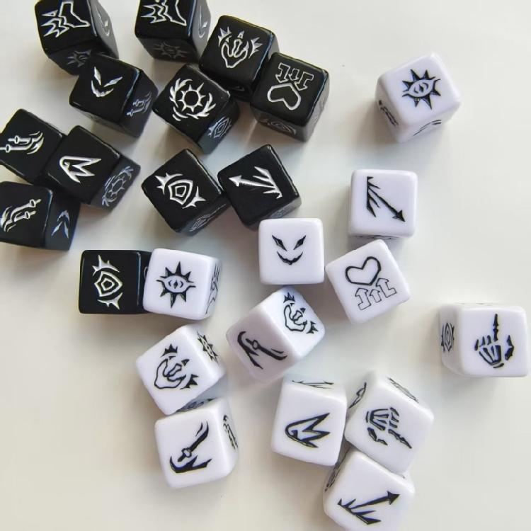 Acrylic Keyword Pattern Dices Round Corner Dices Mult Sided Table Game Dices Math Counting Teaching Tool Enduring