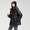 Men's and women's down jackets short annual new glossy leave-in hooded warm couples winter jacket