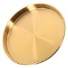 Stainless Steel Round Plate Elegant Metal Dinner Plate for Steak Pasta Fruit Serving Parties Weddings Family Gatherings Bar