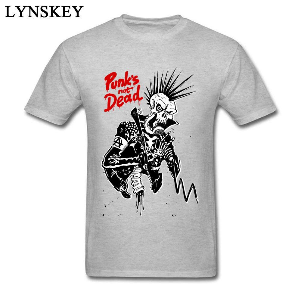 2024 Winter Punks Not Dead Men Stylish Black Tshirts For Sale Plus Size Slim Fit Short Sleeve Tops  Tees Skull Hipster