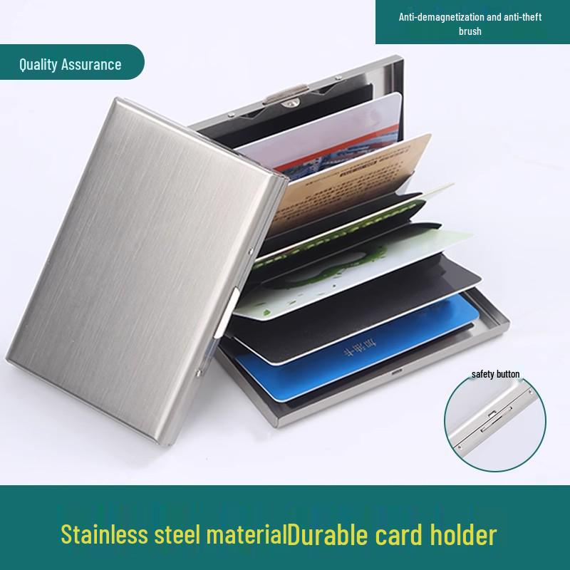 Anti-RFID Stainless Steel Multi-Card Holder with Free Shipping