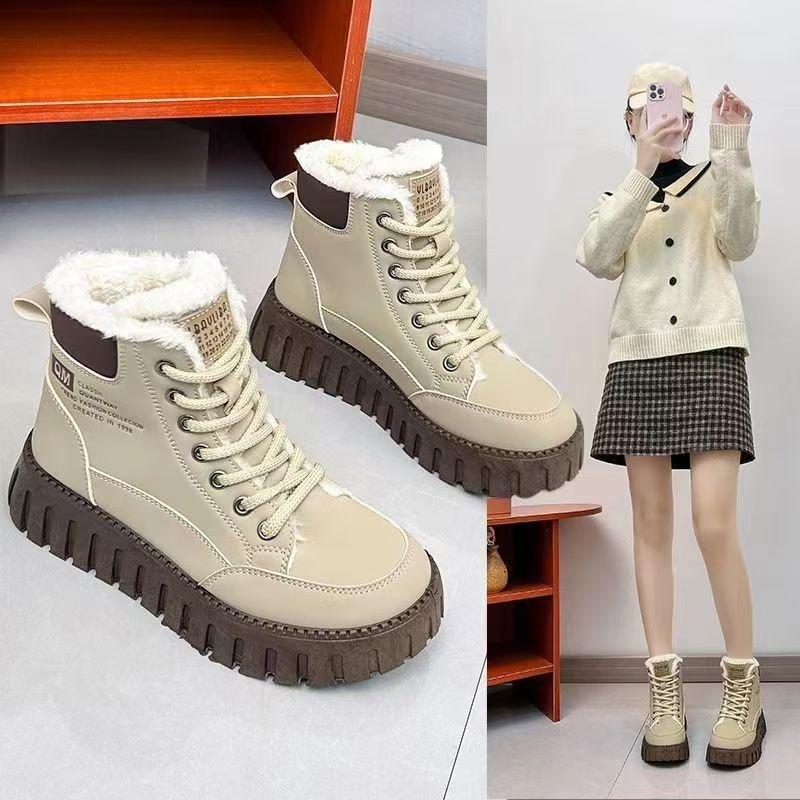 Winter  Round Toe Comfortable Flat Bottom Casual Women's Boots Fashionable New Style Elegant Sports Short Boots